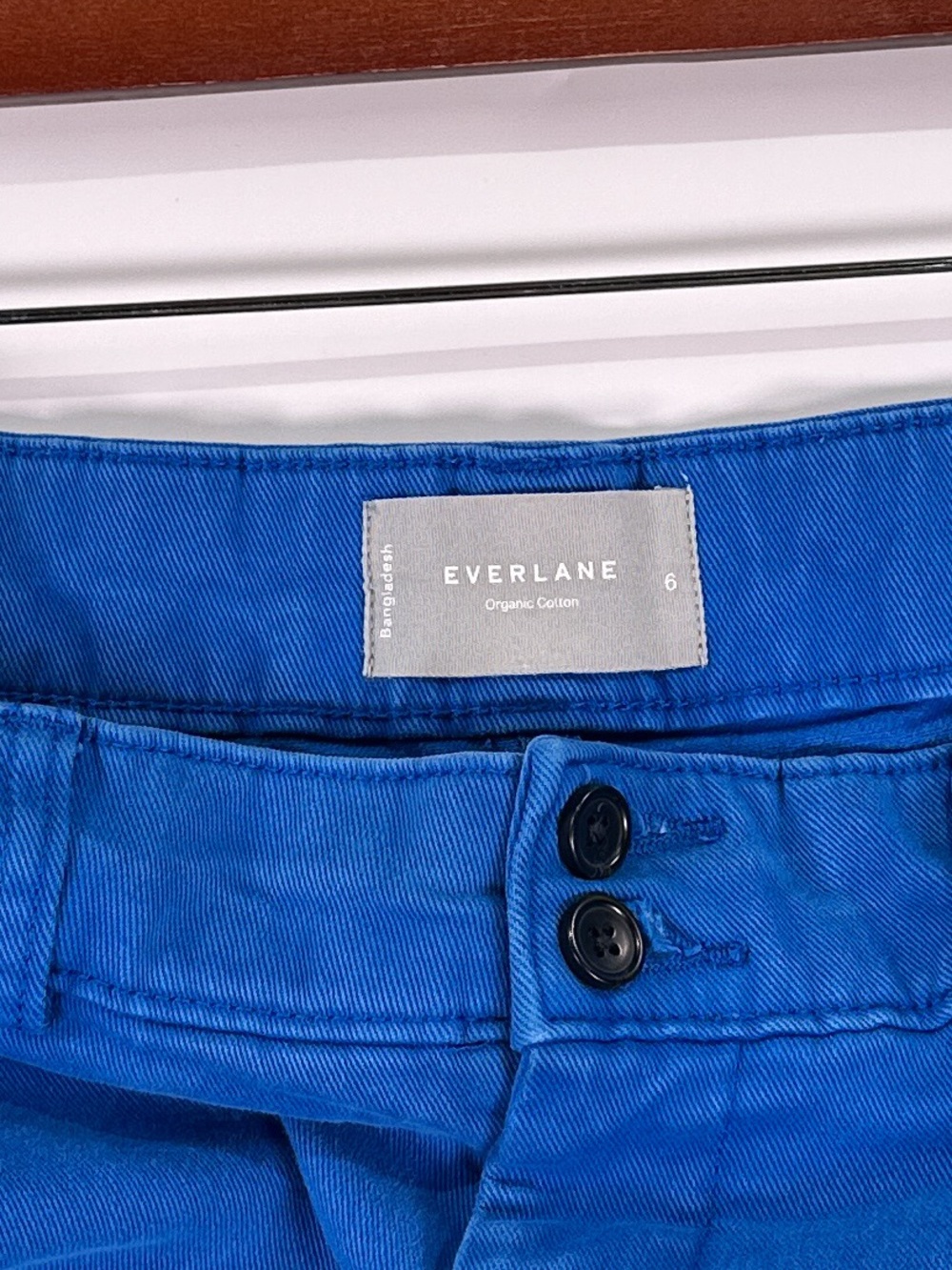 Everlane Utility Wide Leg Crop Pant Bright Blue Organic Cotton Size 6 - Picture 6 of 12